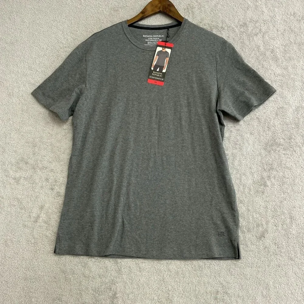 Banana Republic Men's M Luxe Touch Performance Tee Gray N0749